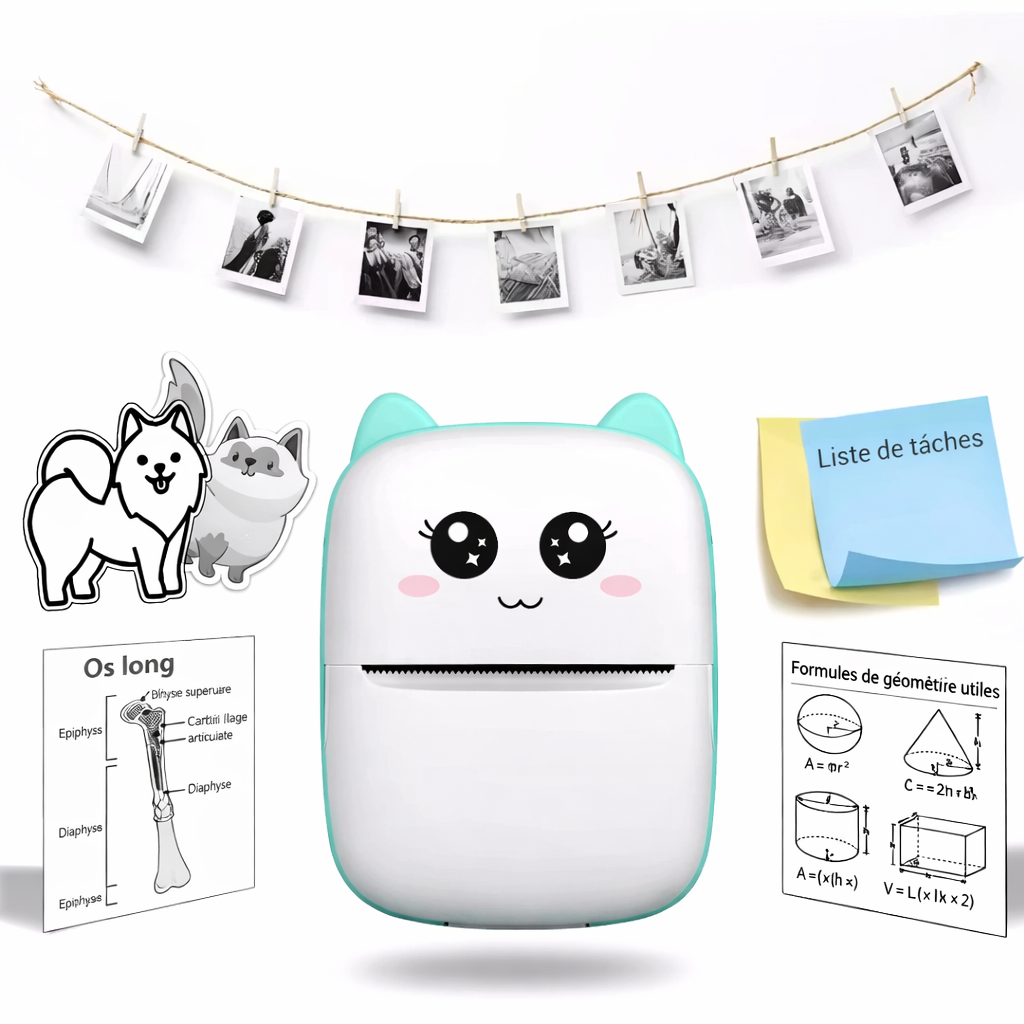 mini imprimante photo portable Bluetooth - imprimez vos souvenirs instantanément