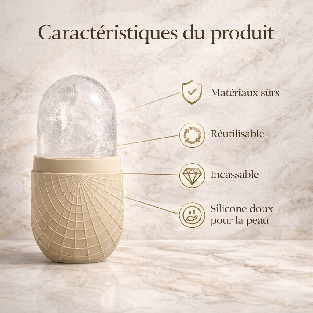 roller glacé pour le visage _ soin beauté rafraichissant