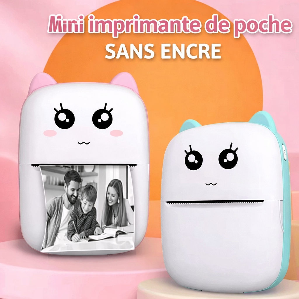 mini imprimante photo portable Bluetooth - imprimez vos souvenirs instantanément